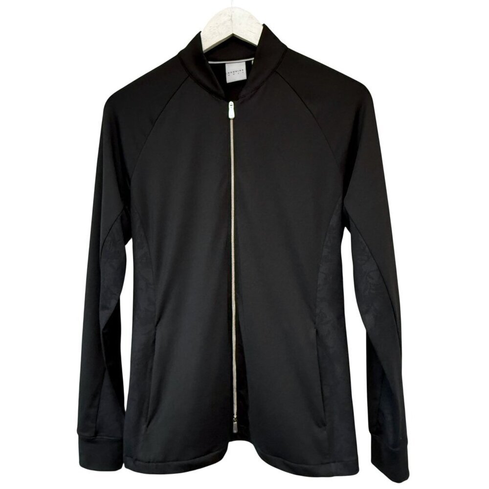 DUNNING Golf Jacket Womens Medium Black Full Zip Performance Zipper Pockets